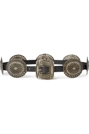 Ralph Lauren Western-style engraved buckle belt