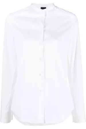 Aspesi Collarless button-up shirt