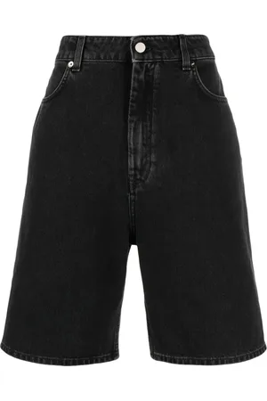 Loulou de Saison Washed denim organic cotton shorts