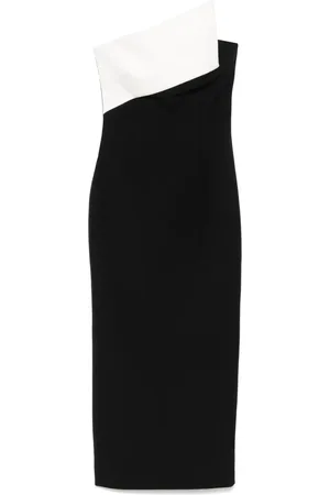 Roland Mouret Contrast-panel midi dress