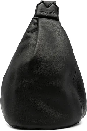 YOHJI YAMAMOTO Logo-embossed leather shoulder bag