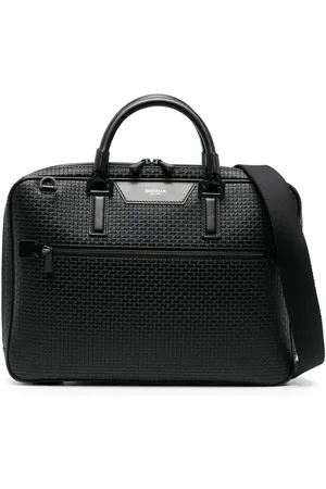 SERAPIAN Embossed leather laptop bag