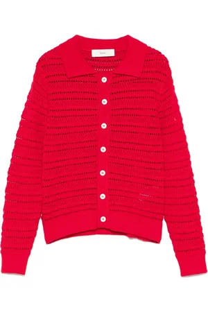 DUNST Open-collar cardigan
