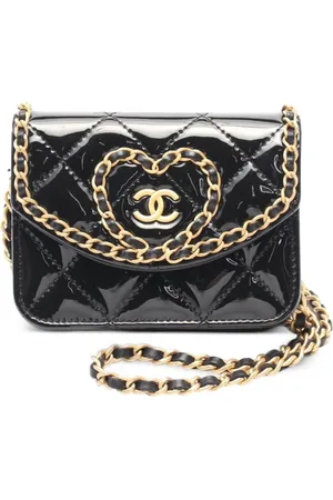CHANEL 2021 patent-leather mini bag
