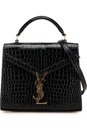 Saint Laurent 2020 Mini Croc Embossed Monogram Cassandra satchel