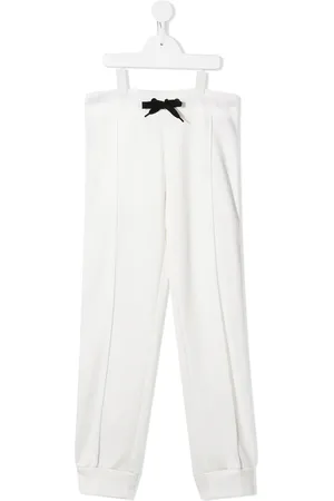 Fendi TEEN logo-tape drawstring trousers