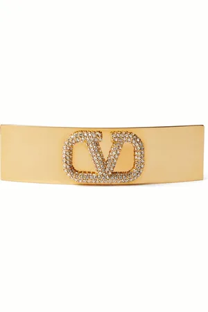 VALENTINO GARAVANI Vlogo Signature crystal-embellished hair clip