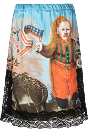 Charles Jeffrey Loverboy X John Byrne surrealist-print miniskirt