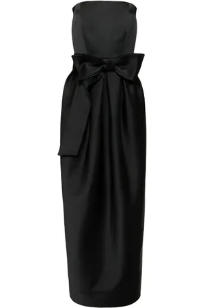 DICE KAYEK Strapless bow-detail gown dress