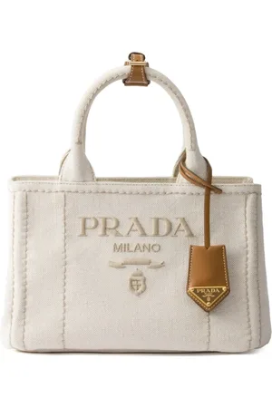 Prada Small logo-embroidered handbag