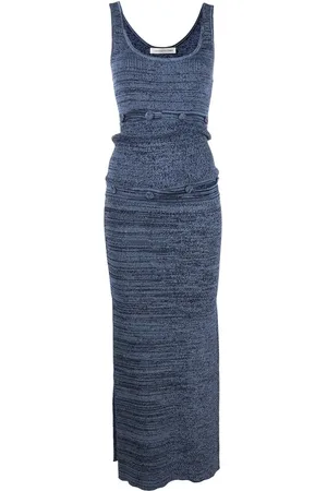 CHRISTOPHER ESBER Ribbed-knit detachable-panel maxi dress