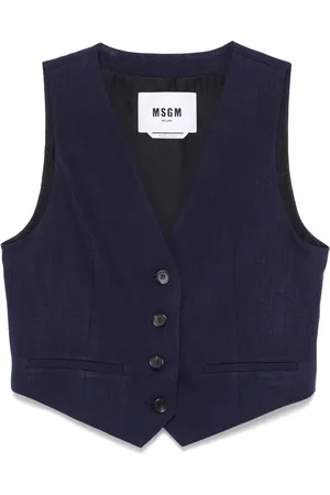 Msgm Slub-texture waistcoat