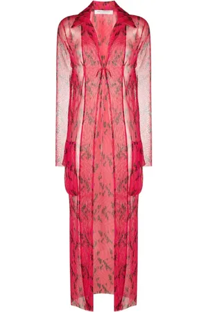 Serafini Patterned sheer coat