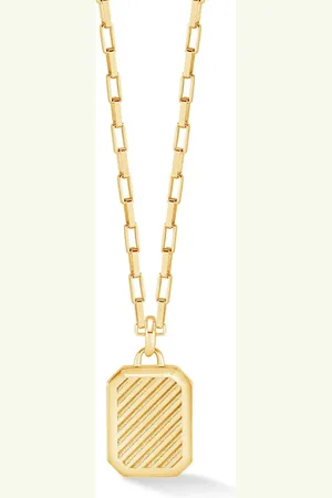 Dower and Hall Octagon Humbug paperclip necklace