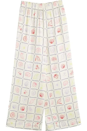 Chinti & Parker La Mer-print palazzo pants