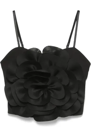 CENERE GB Floral-appliqué top