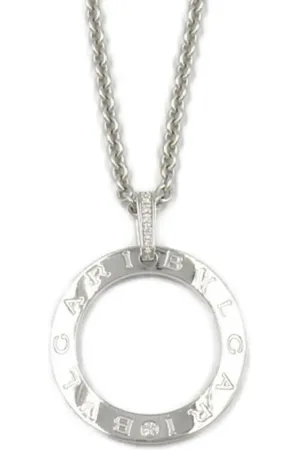 Bvlgari 2010s 18K white gold Sautoir diamond necklace