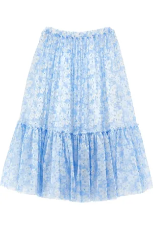 PHILOSOPHY DI LORENZO SERAFINI Floral-print tulle skirt