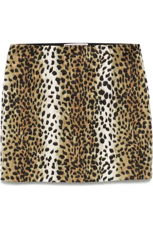 BLUMARINE Leopard-print mini skirt