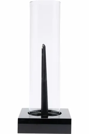 ANN DEMEULEMEESTER Winter squared glass candleholder