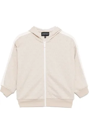 Emporio Armani Monogram zip-up hoodie