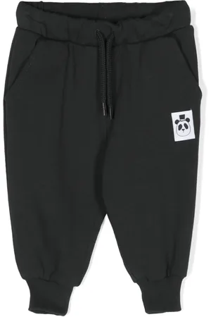 Mini Rodini Logo-appliqué organic cotton track pants
