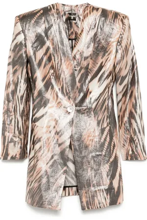 Tessitura Body Couture Zerba-print blazer
