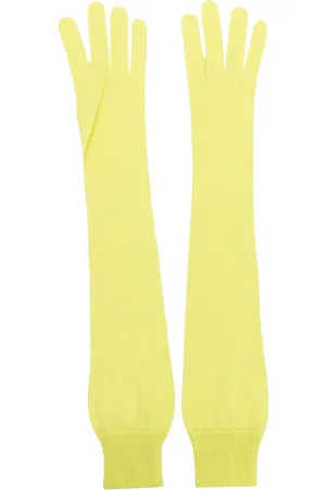 ERMANNO SCERVINO Ribbed-knit long cashmere gloves