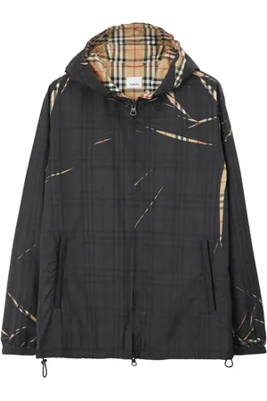 Burberry Sliced check hooded jacket