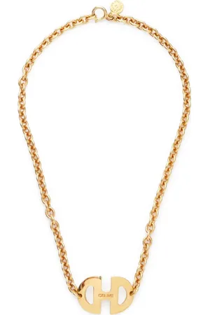 Céline 1990s logo pendant chain necklace