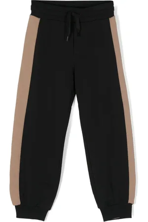 Fendi Side-stripe cotton track pants