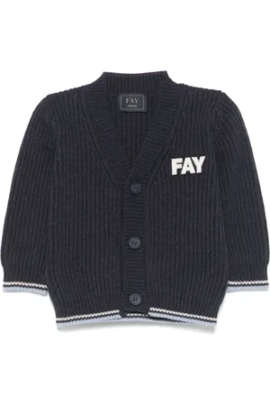 FAY Logo-patch cardigan
