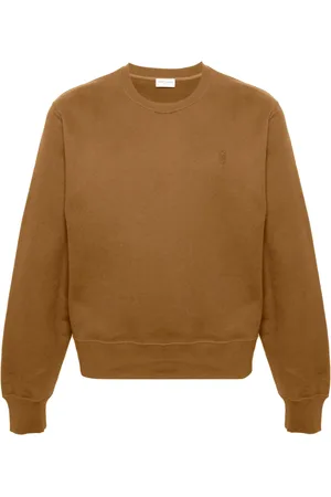 Saint Laurent Logo-embroidered cotton sweatshirt