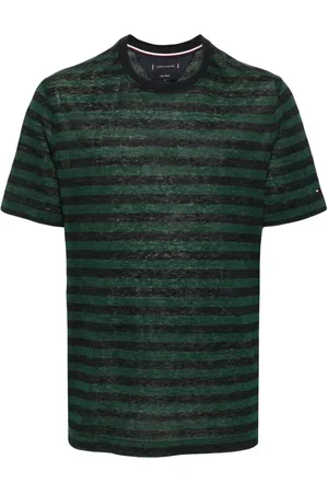Tommy Hilfiger Logo-embroidered striped T-shirt