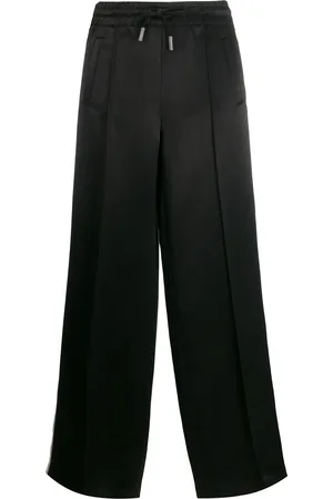 OFF-WHITE Logo stripe wide-leg trousers