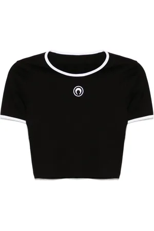 Marine Serre Moon-logo cropped top