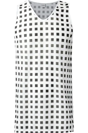 AMIR SLAMA Checker print tank top
