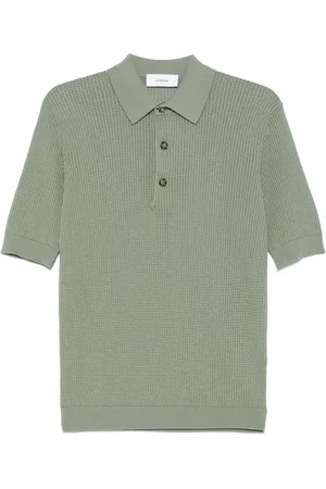 LARDINI Waffle-knit polo shirt