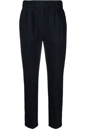 Brunello Cucinelli Elasticated-waistband tapered trousers