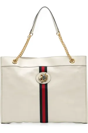 Gucci 2016-2024 Large Web Leather Rajah tote bag