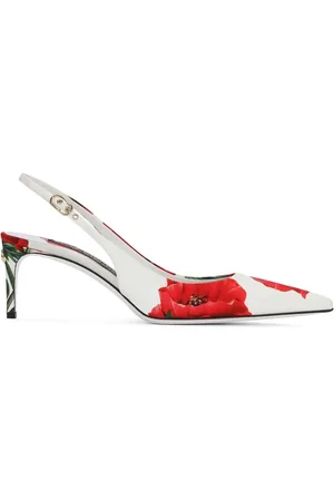 Dolce & Gabbana Floral-print slingback pumps
