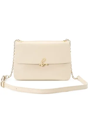 AGNÈS B. Logo-clasp leather crossbody bag