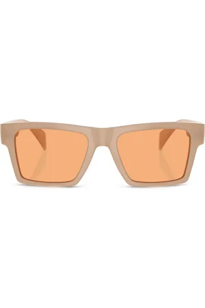 VERSACE Greca-detail square-frame sunglasses