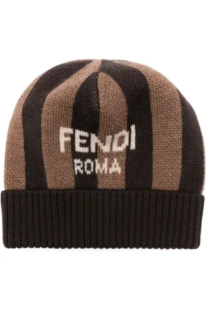 Fendi Striped virgin-wool beanie