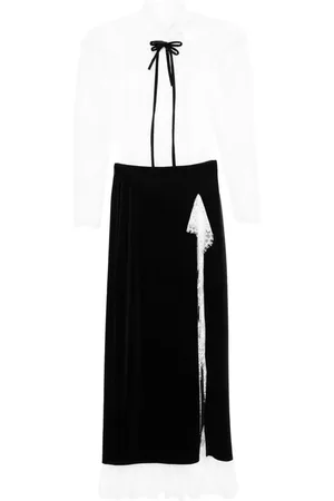 Ana Radu Velvet maxi skirt and body set