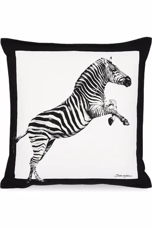 Dolce & Gabbana Small zebra-print canvas cushion