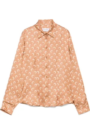 Marine Serre Crescent Moon-printed shirt