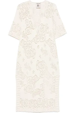 SEMICOUTURE Macram?? maxi dress