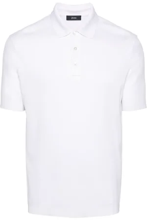 HERNO Knitted cotton polo shirt