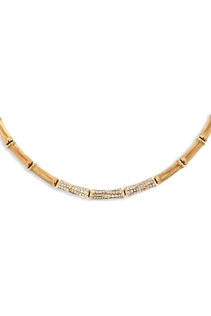 Cartier 18kt yellow Bambou diamond necklace